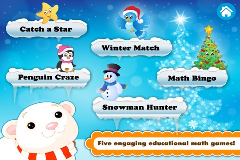 Adventure Basic School Math · Math Drills Challenge, Winter Math Bingo, Christmas Starfall and More - Learning Games (Numbers, Addition, Subtraction, Multiplication and Division) for Kids: Preschool, Kindergarten, Grade 1, 2, 3 and 4 by Abby Monkey® screenshot 2