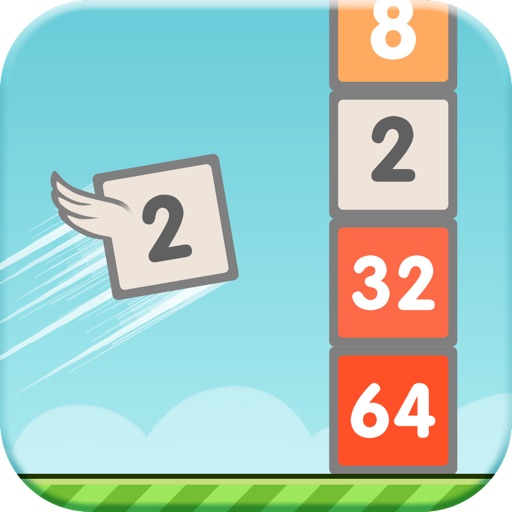 Flappy 2048 - the Great ultimate mix of Flappy bird and 2048 number puzzle game! icon