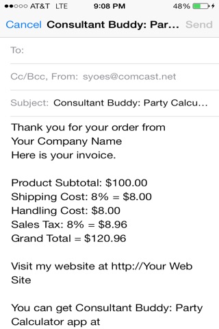 Consultant Buddy: Party Calculator free screenshot 3