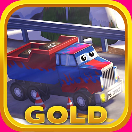 Little Truck in Action Gold: 3D Camion Driving Game with Funny Cars for Kids icon