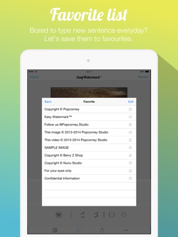 Easy Watermark for Photo - Insert text watermark on Photos iPad Edition screenshot 4