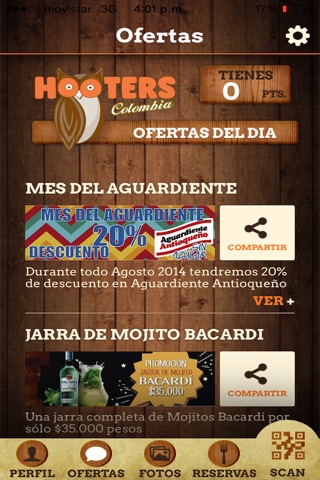 Hooters Colombia screenshot 2