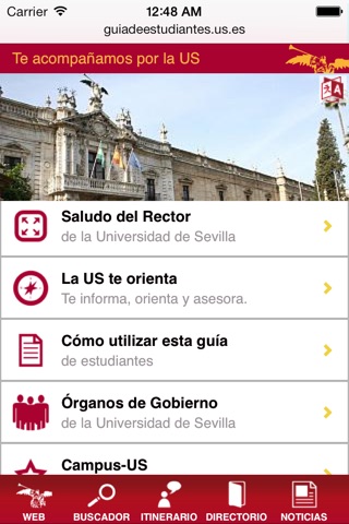 Guía de estudiantes - Universidad de Sevilla screenshot 2