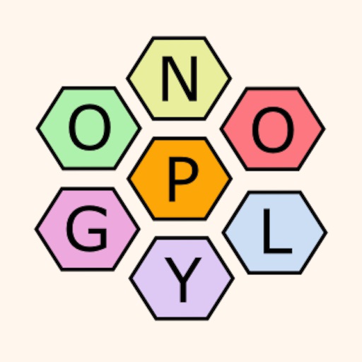 Polygon2 - word wheel train you brain to find as many words as possible from the seven letters