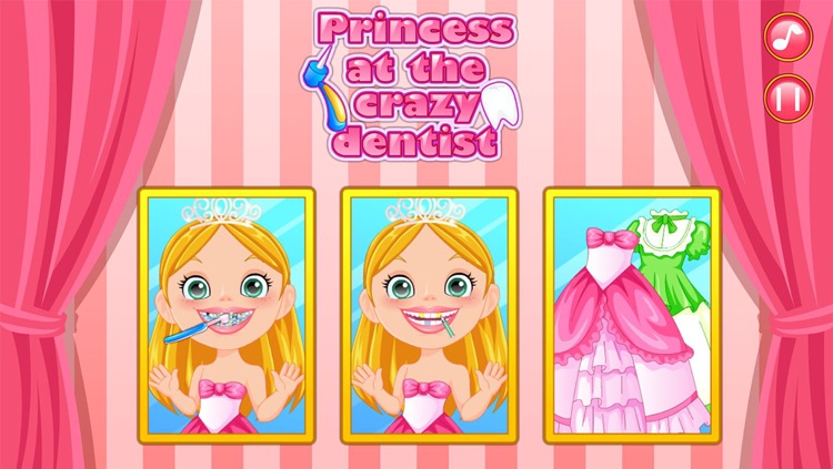 Princess at the Crazy Dentist, Doctor Games for all kids free game to play