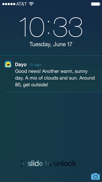 Dayo — Daily Weather on Your Lockscreen