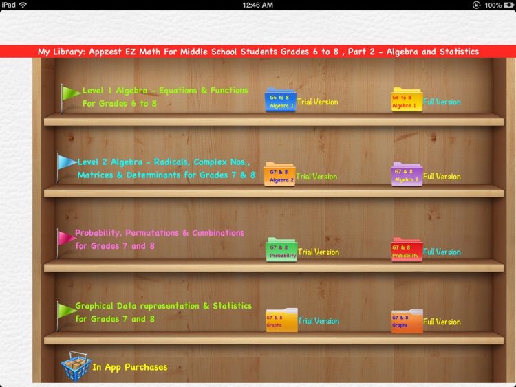 EZ Math for Middle School (Grades 5 to 8) Part 2 - Algebra, Statistics & Graphs