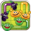 A Salad Match Puzzle - fresh veggies connecting line game