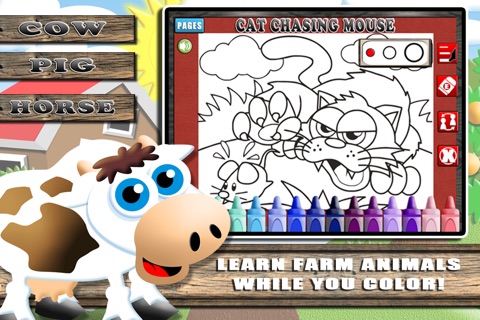 Coloring World Lite - A Farm Animal Learning Book for Kids screenshot 2