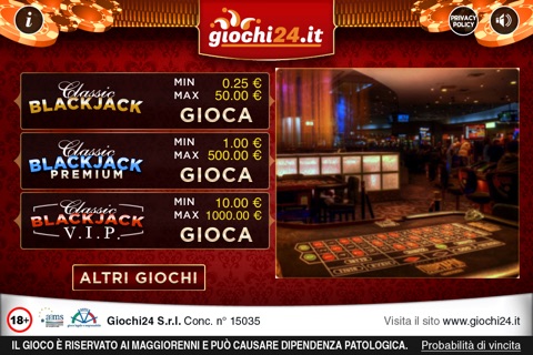 Giochi24 Blackjack screenshot 2