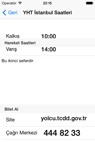 YHT İstanbul Saatleri screenshot 3