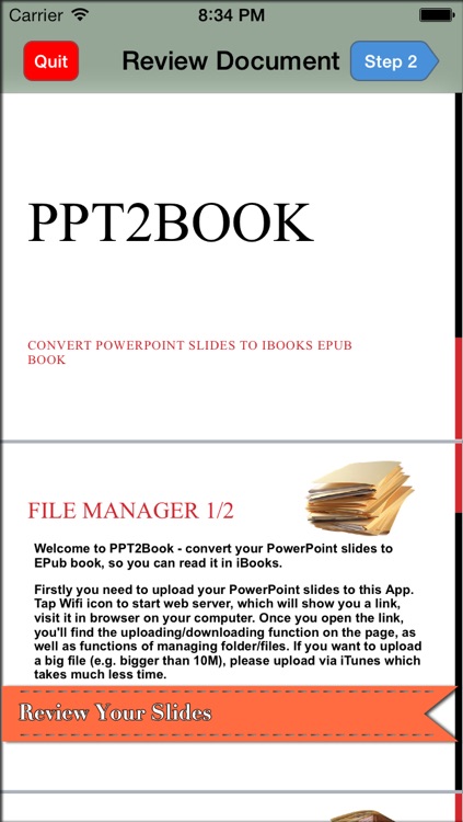 PPT2Book - Convert slides (ppt & pptx, PowerPoint document) to iBook epub book