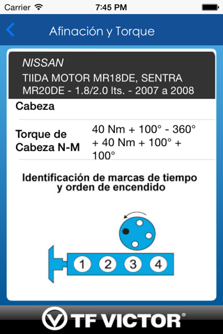 Afinación y Torques de Motores a Gasolina TF VICTOR screenshot 4