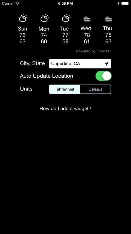 Weather Widget (Forecast + Current Weather)