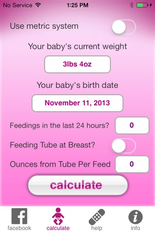 Breast Milk Calculator screenshot 2