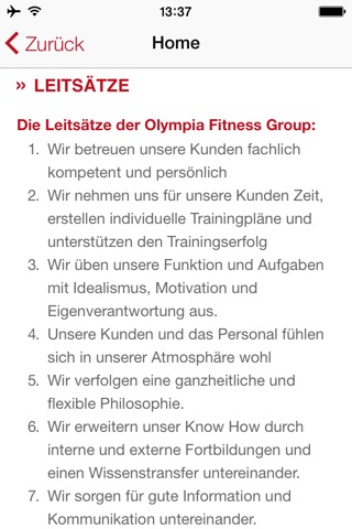 Olympia Fitnessgroup screenshot 2
