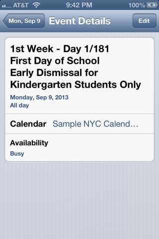 Natter's NYC School Calendar screenshot 3