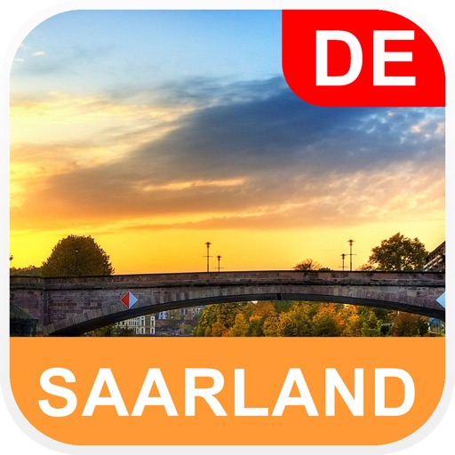 Saarland, Germany Offline Map - PLACE STARS