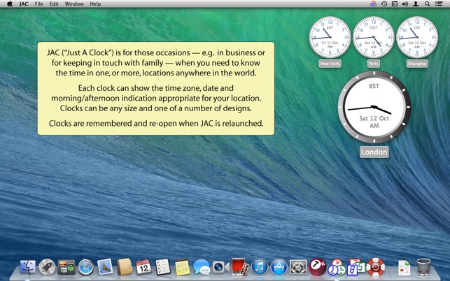 Jac is just a clock for macbook