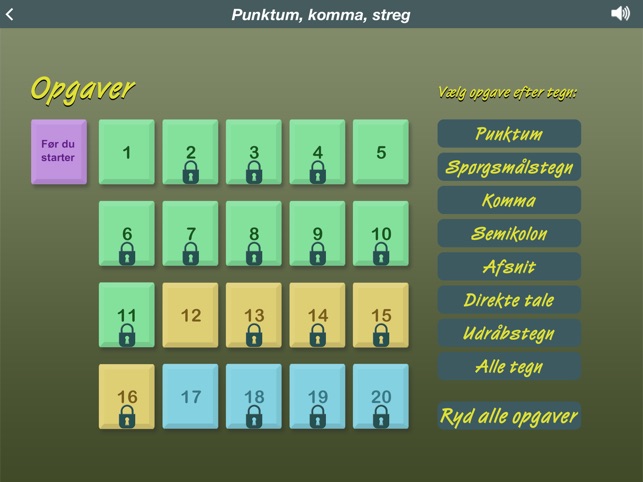 Punktum, komma, streg - grundlæggende grammatikopgaver (grat(圖3)-速報App