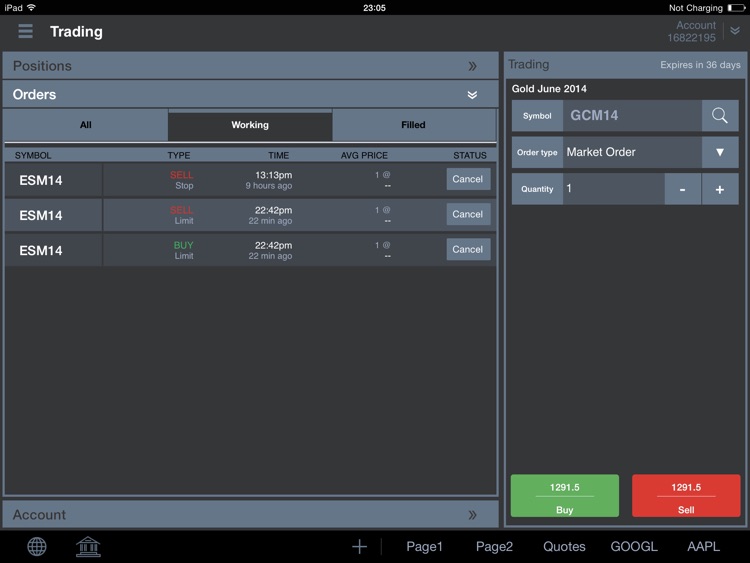 Barchart Trader - Realtime Quotes and Futures Trading. screenshot-4