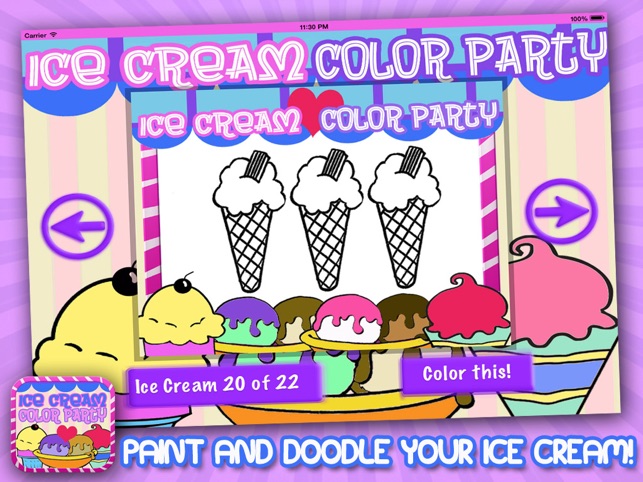 Ice Cream Color Party - Paint and Draw Doodle Book(圖3)-速報App