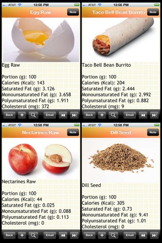 1300 Food Cholesterol List screenshot 2