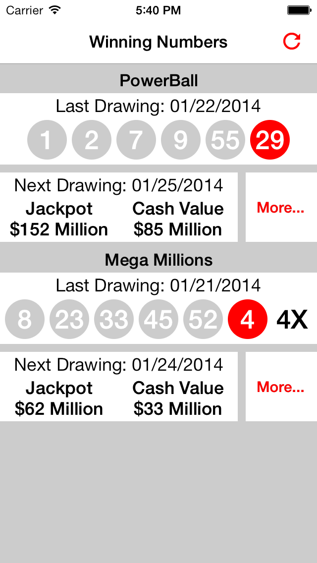 How to cancel & delete Lottery - PowerBall and Mega Millions Lotto Results from iphone & ipad 1