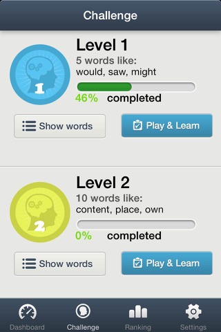 Vocabla: GRE Exam. Play & learn 1000 English words and improve vocabulary in easy tests. screenshot 4