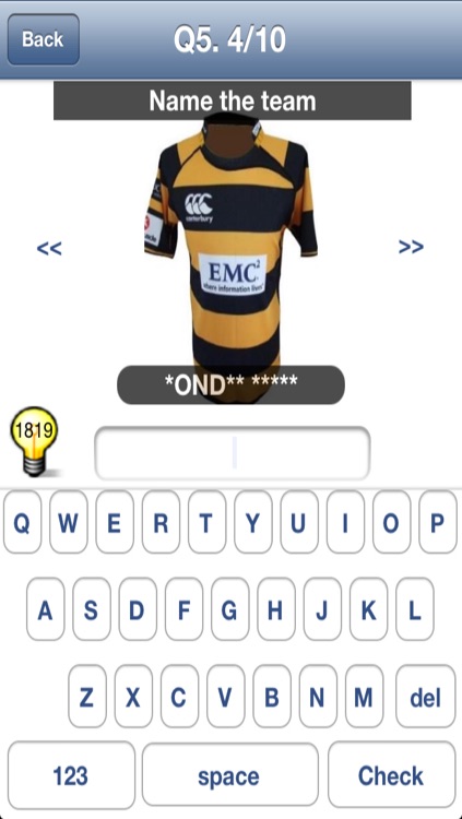 Rugby Union Quiz - Top Fun Shirt Trivia Game. screenshot-4