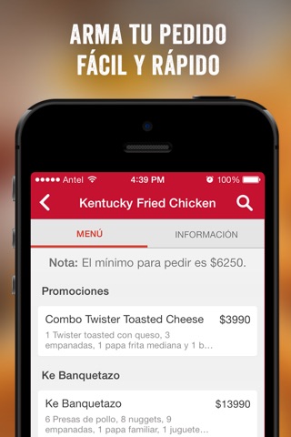 KFC Delivery Chile screenshot 2