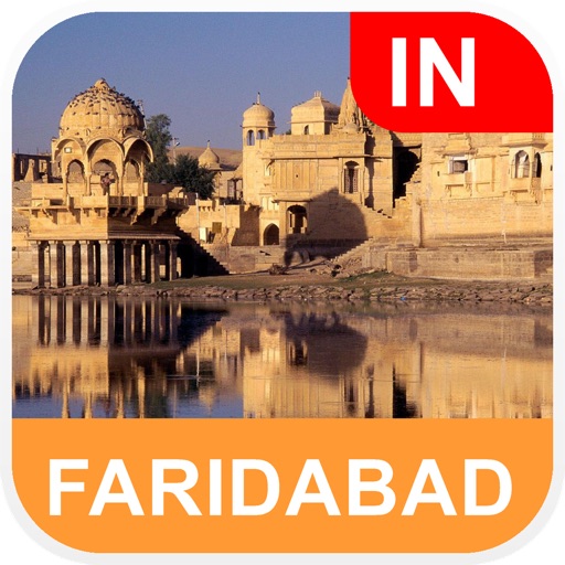 Faridabad, India Offline Map - PLACE STARS