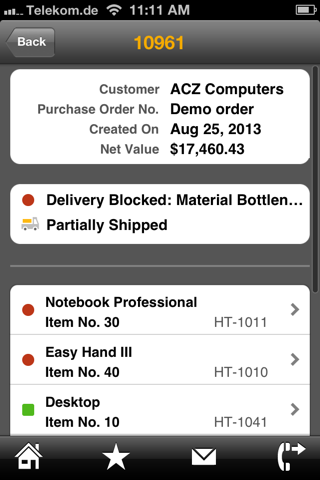 SAP ERP Order Status screenshot 4
