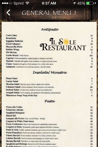 IL Sole Restaurant screenshot 3