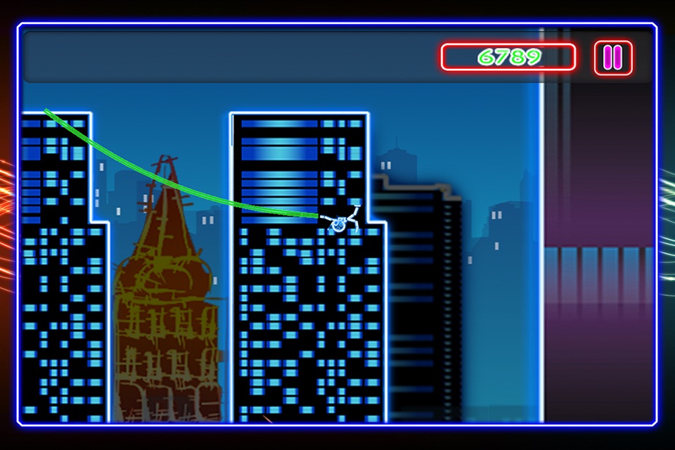 Neon City Swing-ing: Super-fly Glow-ing Rag-Doll with a Rope screenshot 3