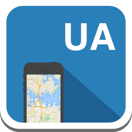 Ukraine (Krim & Kiev) offline map, guide, weather, hotels. Free GPS navigation. icon