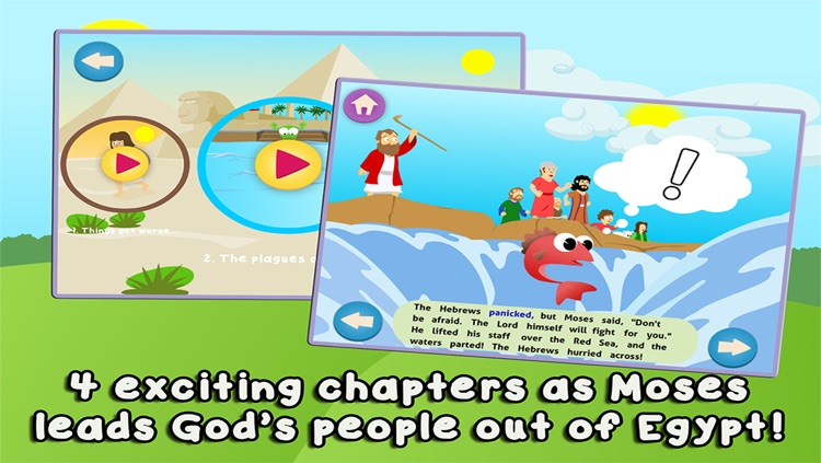 Moses and the Parting of the Red Sea: Bible Heroes - Teach Your Children with Stories, Songs, Puzzles and Coloring Games! screenshot-3