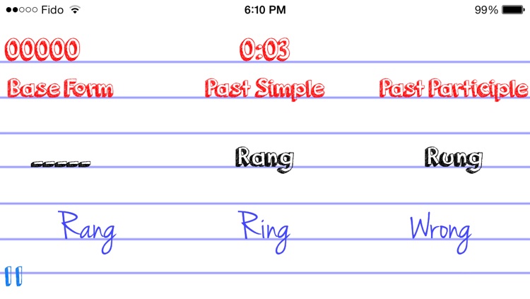 Irregular Verbs Game