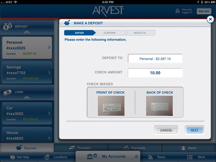 Arvest for iPad