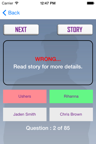 Quiz App - "Justin Bieber Edition" screenshot 2