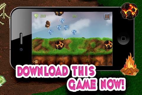 Jurassic Jungle Rush of the Tiny Caveman - FREE Game ! screenshot 2