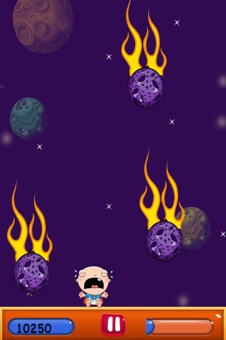 Super Hero Baby Boy in Space - Galaxy Falling Meteors Avoider PRO screenshot 2