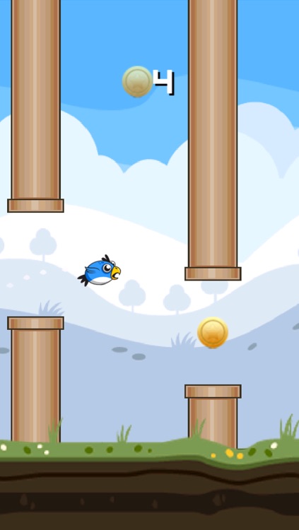 Flappy Blue Bird Original- A clumsy Bird's impossible journey