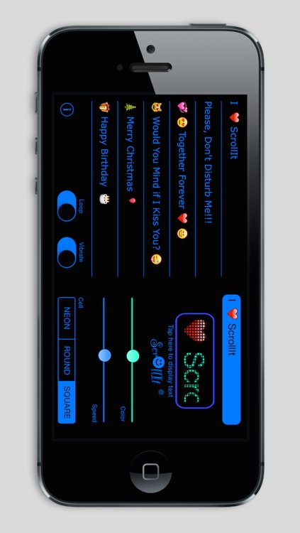 ScrollIt: display scrolling messages with emoticons