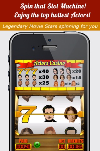 Actor Face Slot Machine Vegas Casino Style screenshot 2