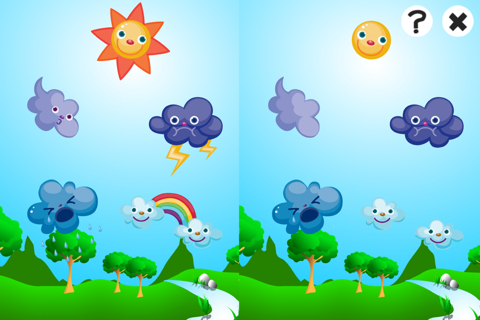A Weather Learning Game for Children: Learn with sun, rain and clouds screenshot 2