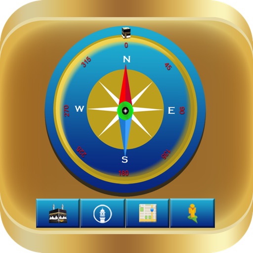 Find Mecca (Qibla) Compass Prayer Timings & Search icon