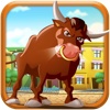 Bull Running Street : Racing against Kid Friends during Day