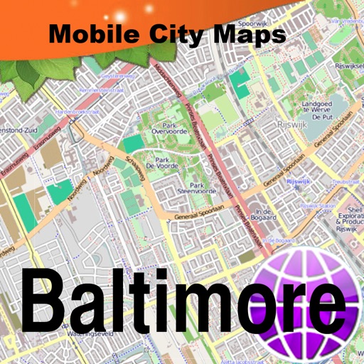 Baltimore Street Map.