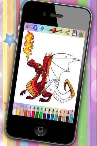 Dragons coloring book & paint fantastic animals - Premium screenshot 2